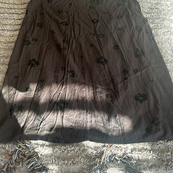 Obey, button down midi dress, gray/black floral size s - Picture 9 of 9